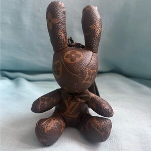 LV Monogram Bunny Key Charm - Brown